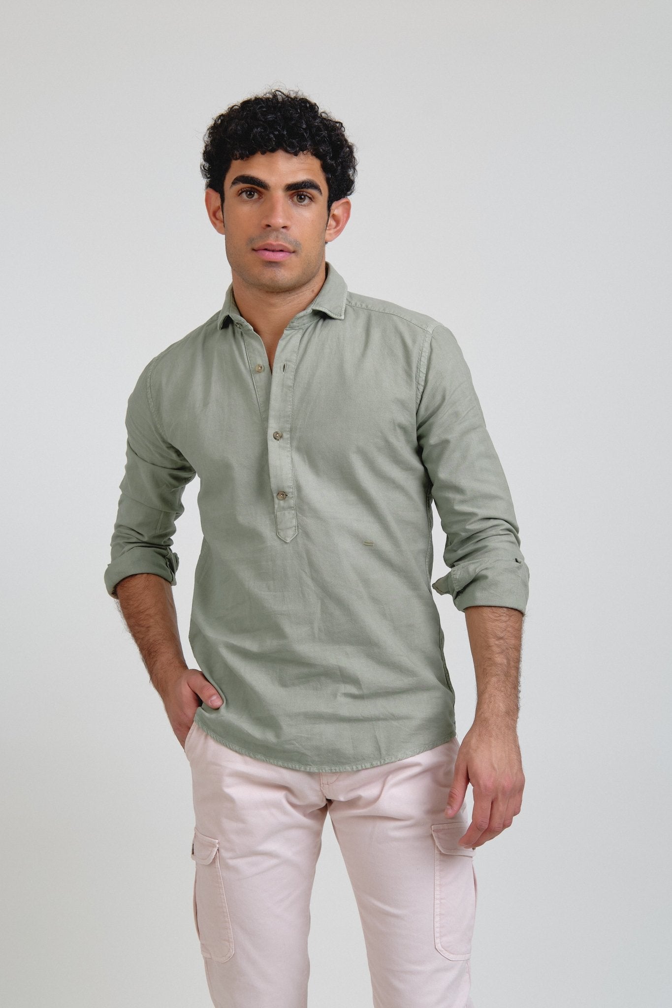 Polera Essential Oxford Verde - Sohhan