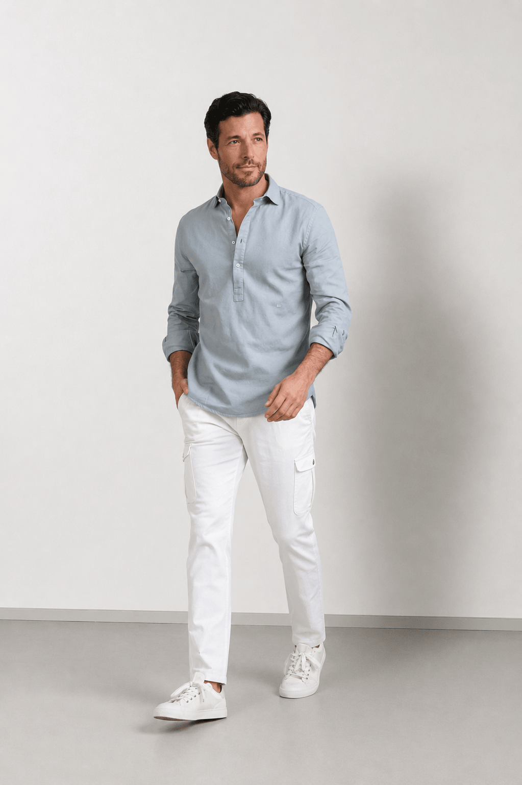 Polera Kent Colmena Celeste - Sohhan