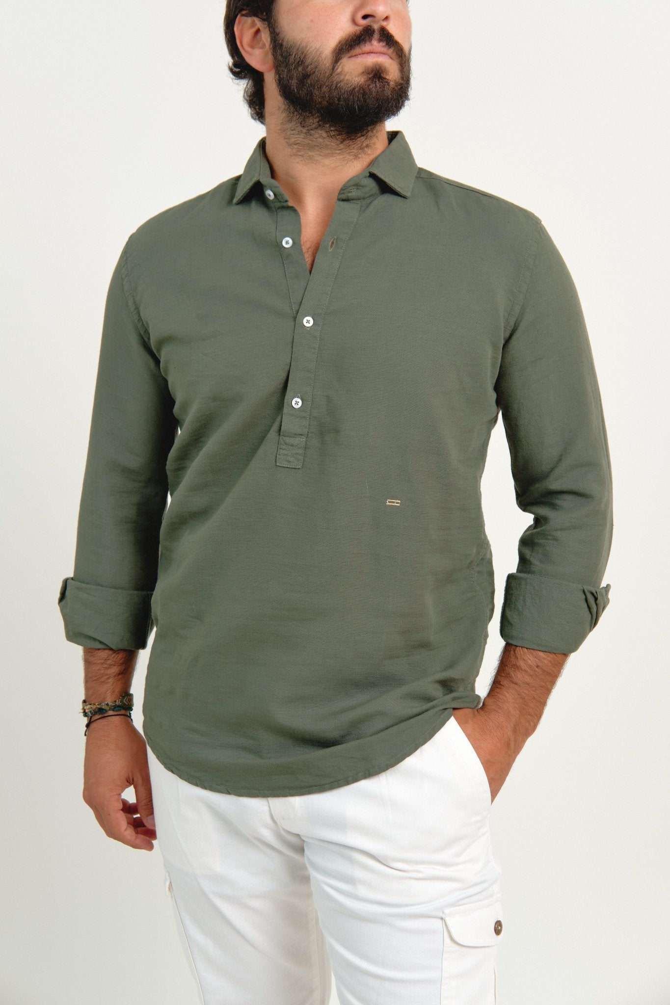 Polera Lino Marbella Verde - Sohhan