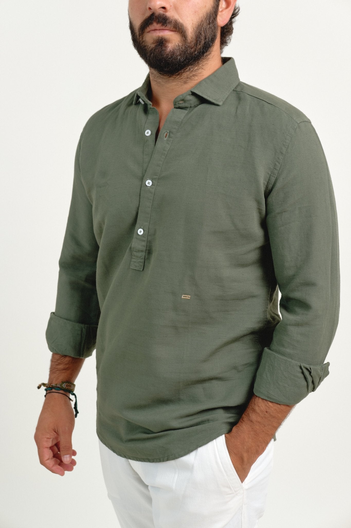 Polera Lino Marbella Verde - Sohhan