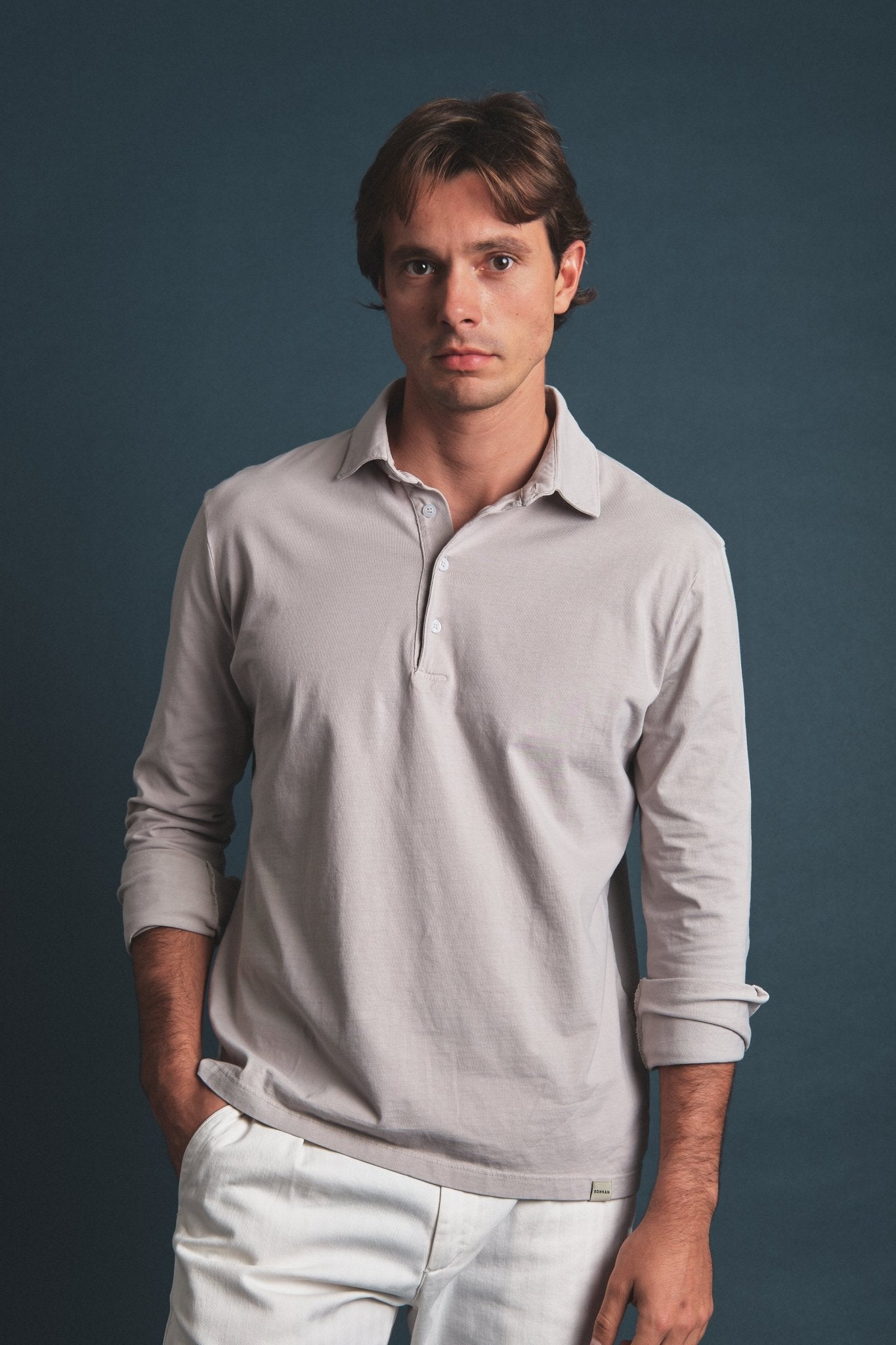 Polo Knit Shirt Grey Hustle Heritage - Sohhan
