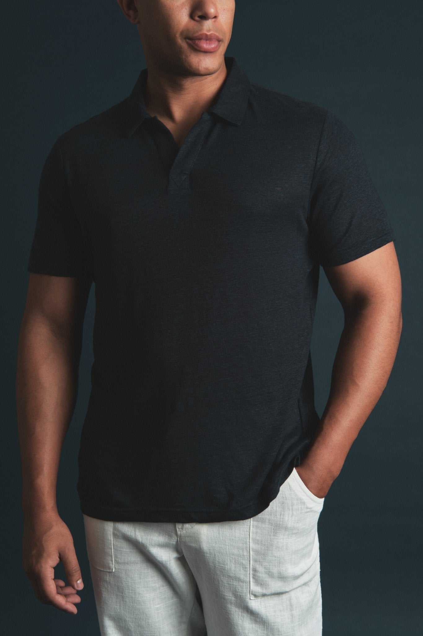 Polo Linen Navy Hustle Heritage - Sohhan