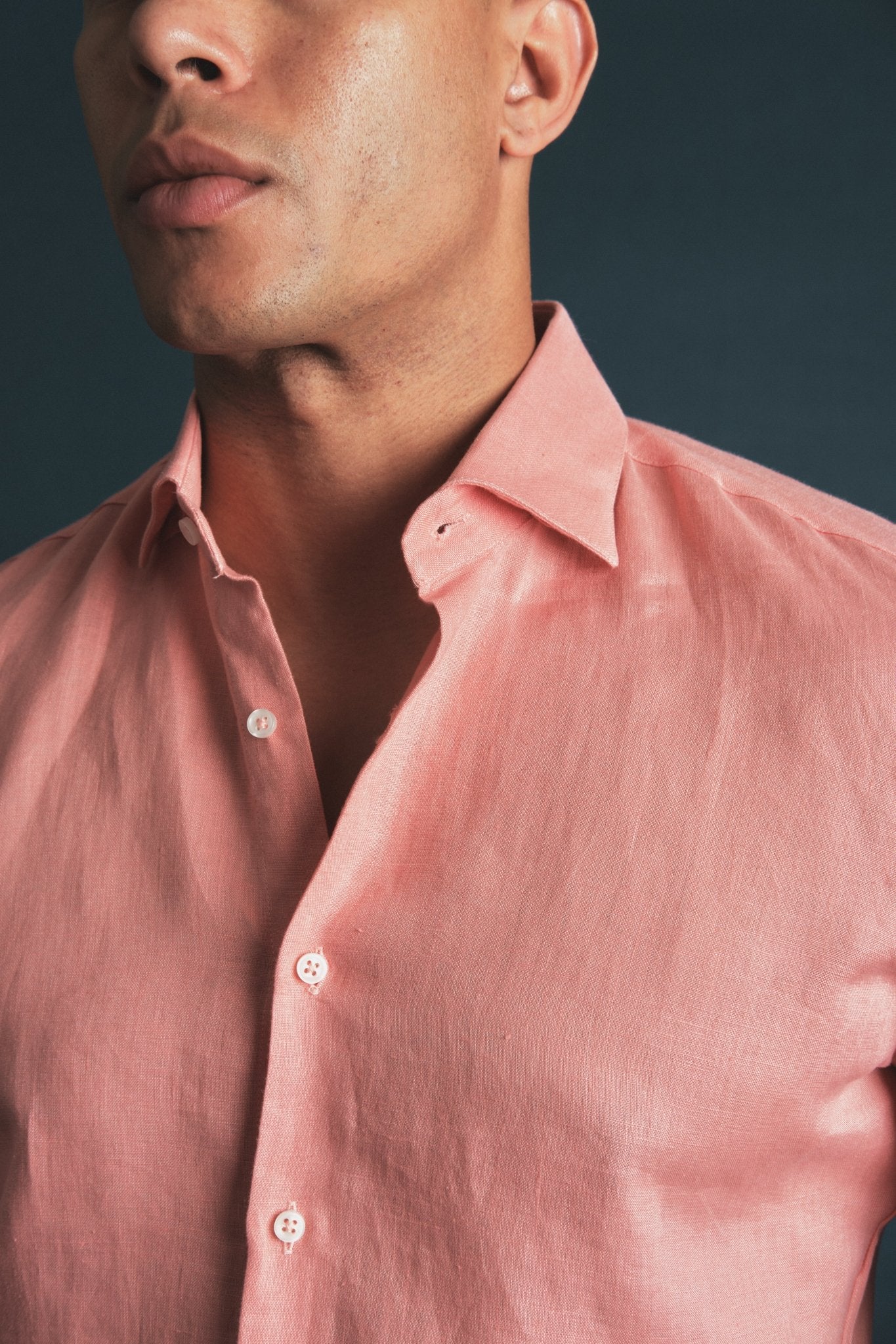 Pure Linen Shirt Coral Hustle Heritage - Sohhan