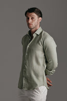 Pure Linen Shirt Green Hustle Heritage - Sohhan