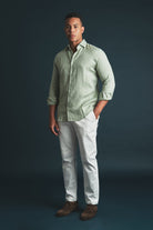 Pure Linen Shirt Green Hustle Heritage - Sohhan