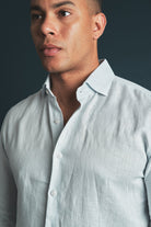 Pure Linen Shirt Lightblue Hustle Heritage - Sohhan