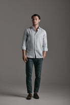 Pure Linen Shirt Lightblue Hustle Heritage - Sohhan