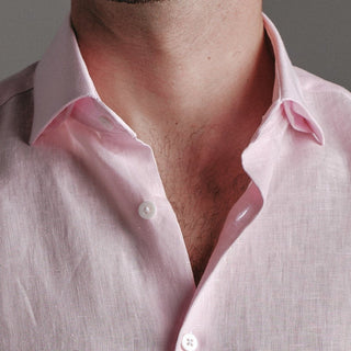 Pure Linen Shirt Pink Hustle Heritage - Sohhan