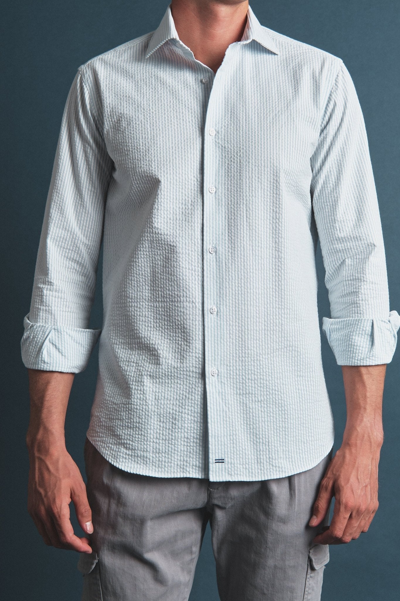 Royal Seersucker Shirt Hustle Heritage - Sohhan