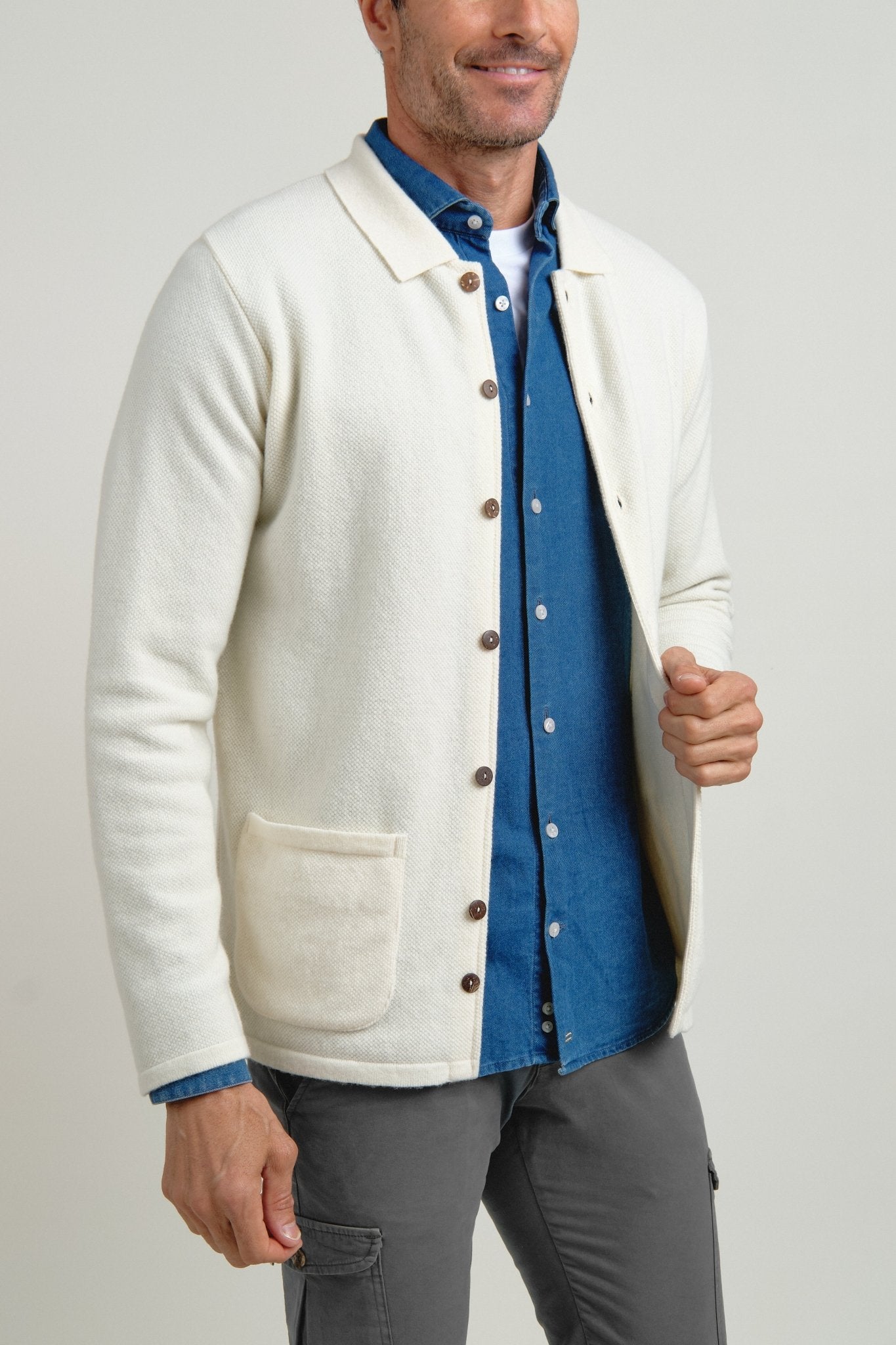 Sobrecamisa de punto Orven Crudo - Sohhan