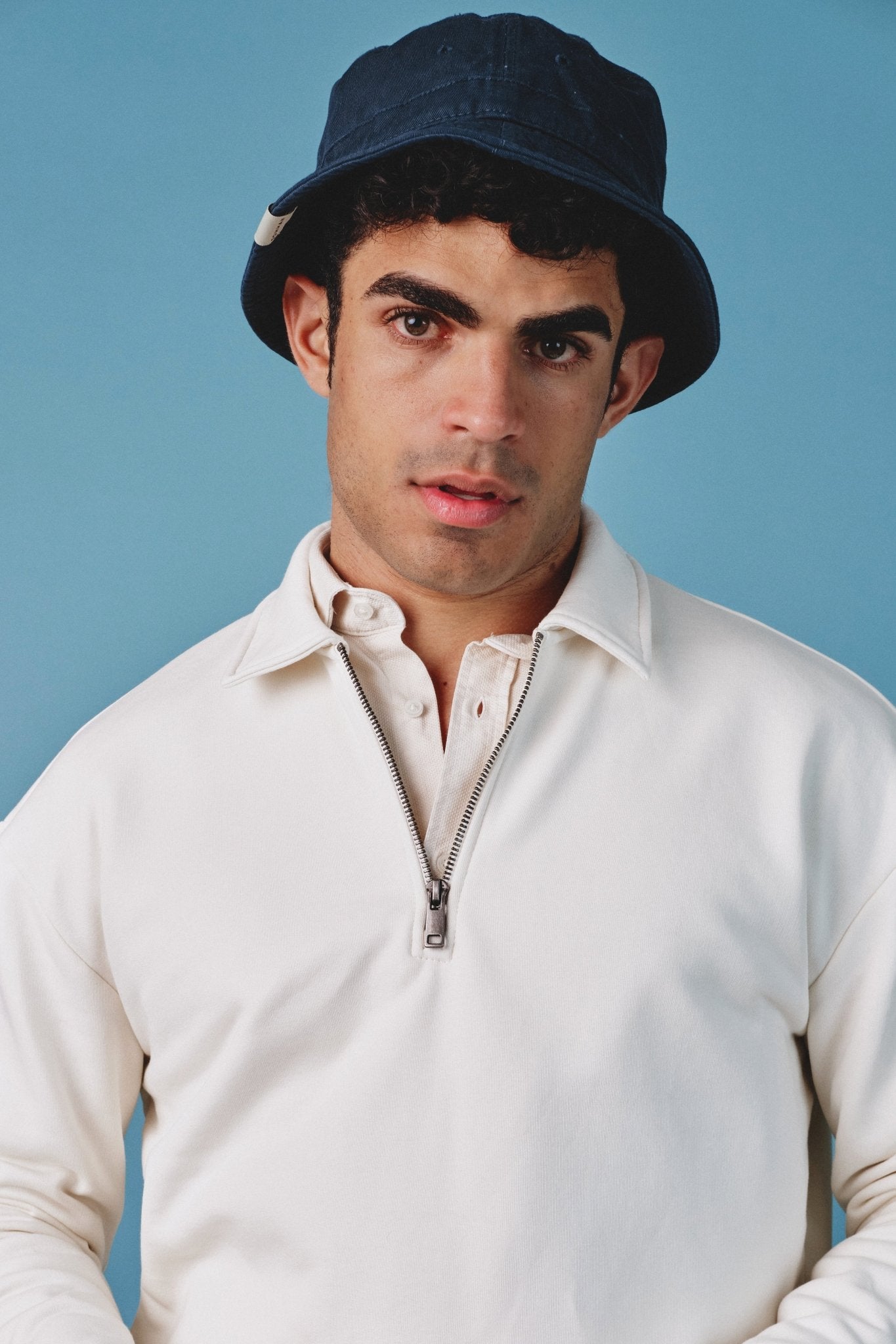 Sudadera Siroco Cuello Camisero Crudo - Sohhan