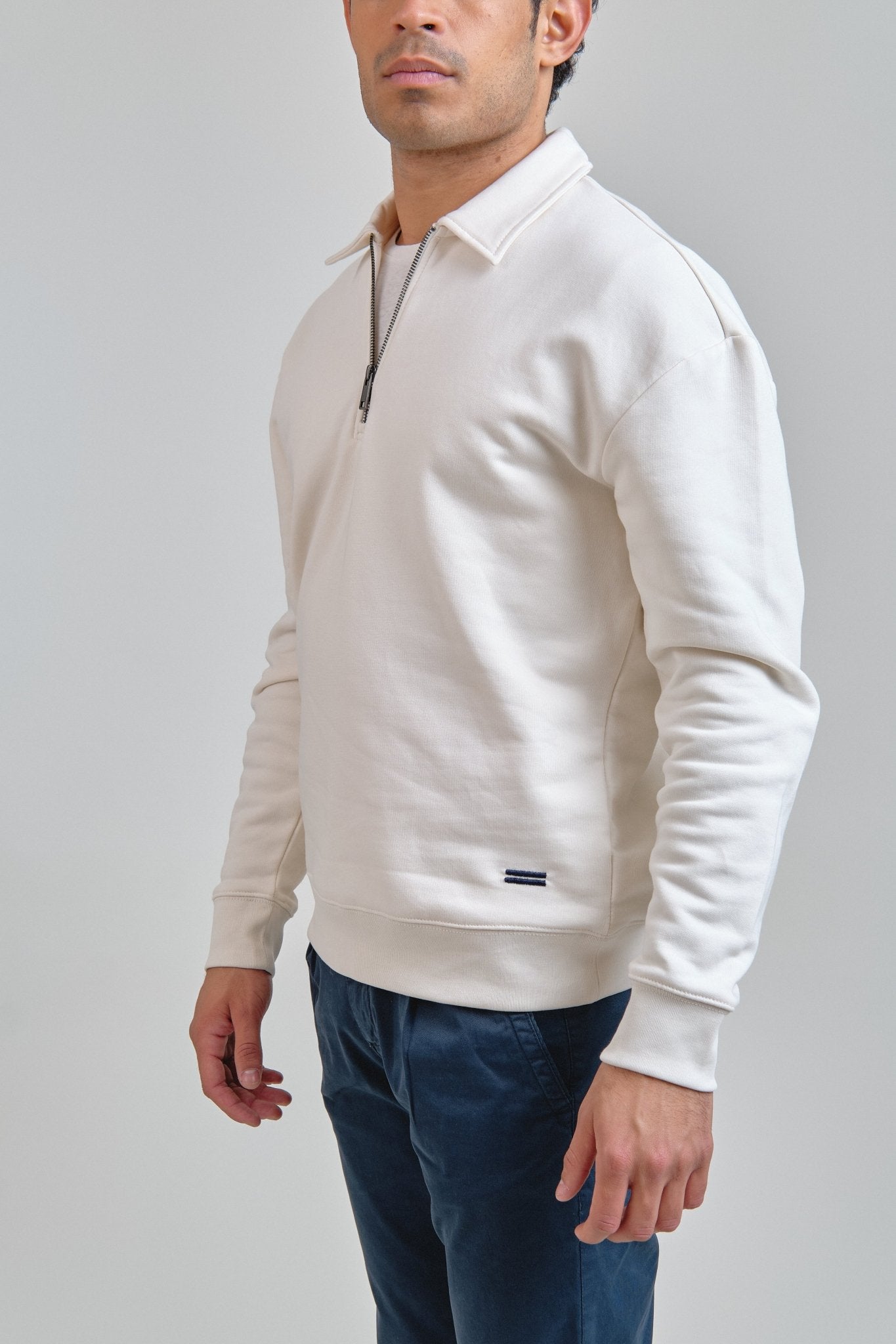 Sudadera Siroco Cuello Camisero Crudo - Sohhan