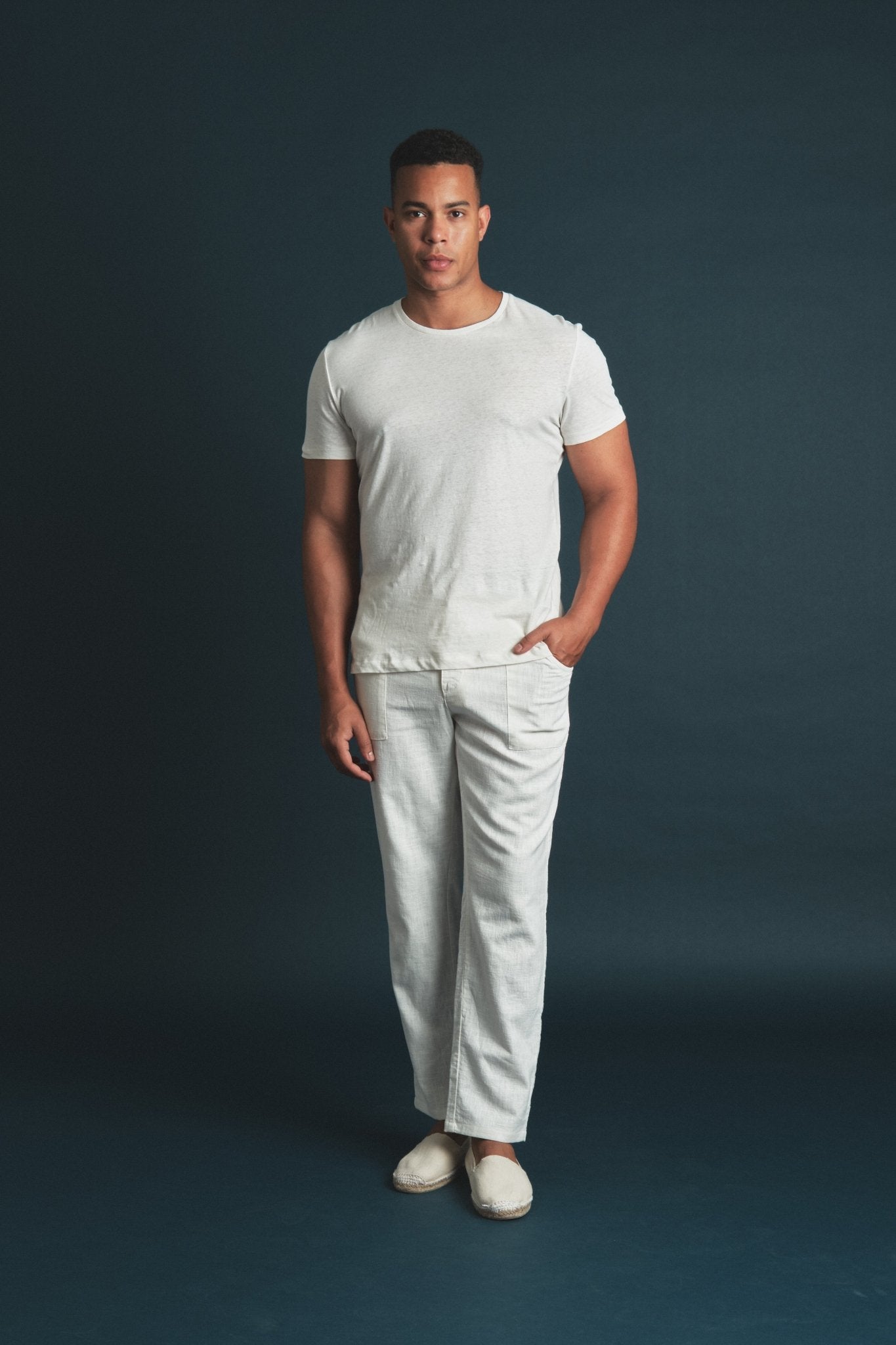 T-Shirt Linen Ecru Hustle Heritage - Sohhan