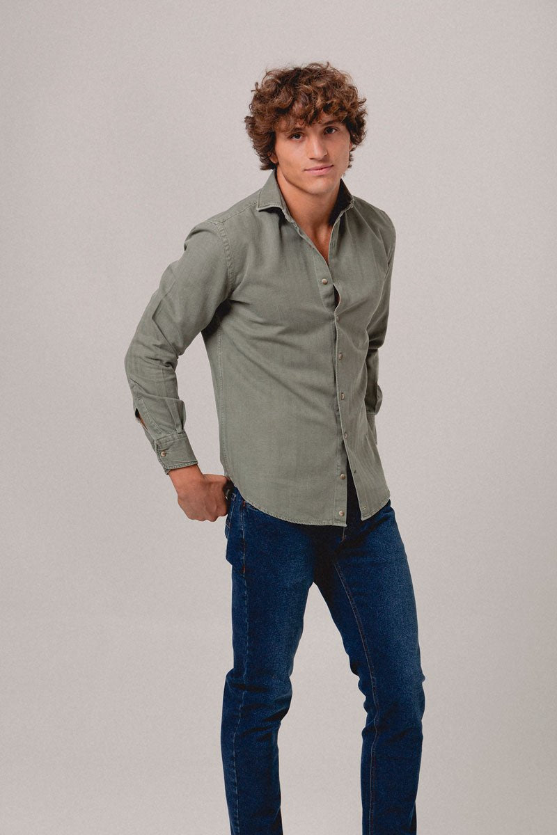 Camisa espiga verde Serengueti - Sohhan