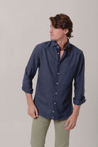 Camisa Franela azul Formentera - Sohhan