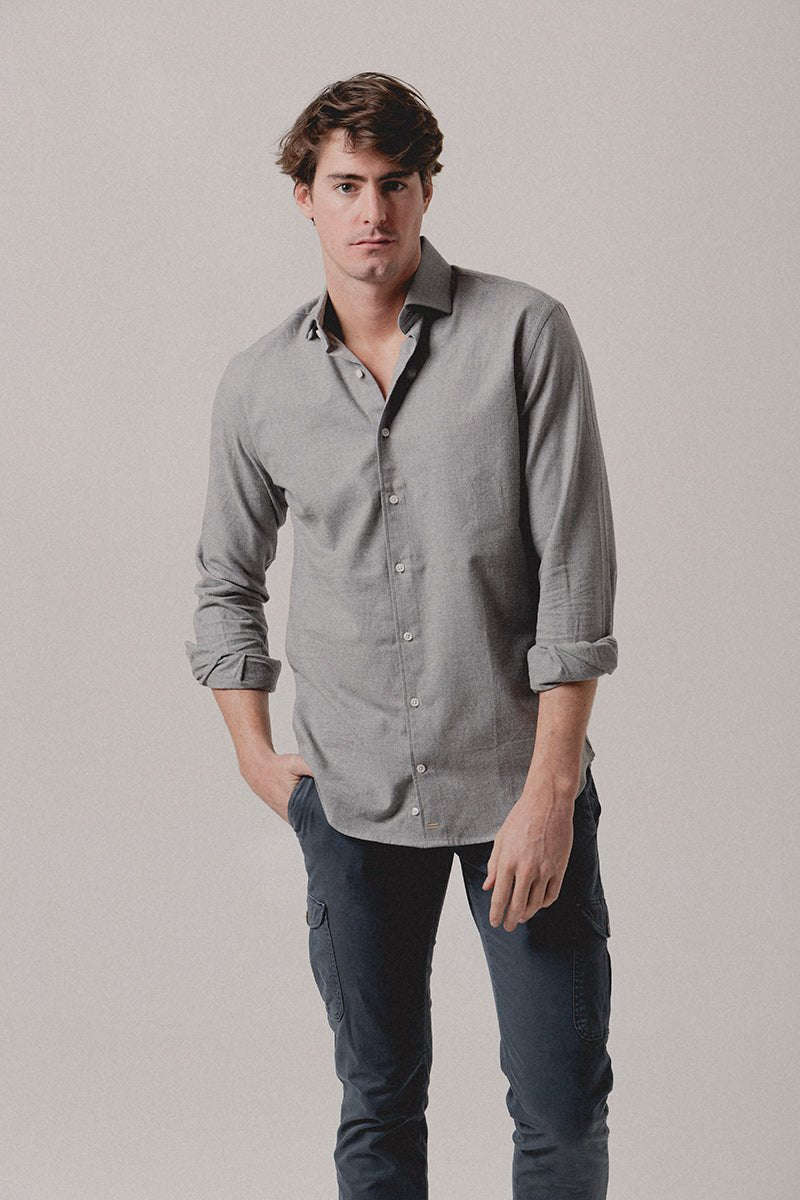 Camisa Franela Gris - Sohhan