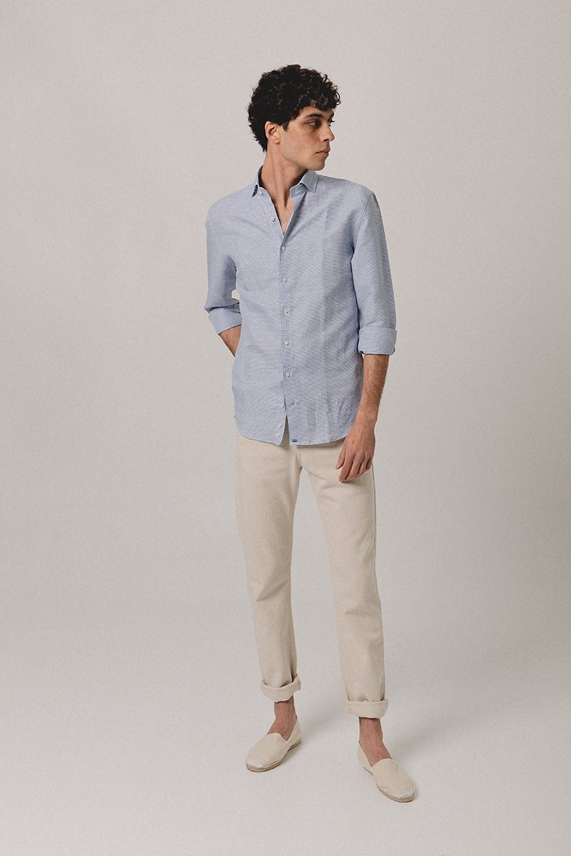 Camisa Lino Pata de Gallo - Sohhan