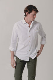 Camisa Oxford Un Bolsillo Blanco - Sohhan