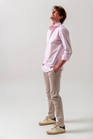 Camisa raya fina rosa - Sohhan