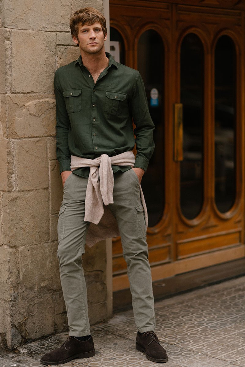 Camisa sahara espiga verde Bogotá - Sohhan