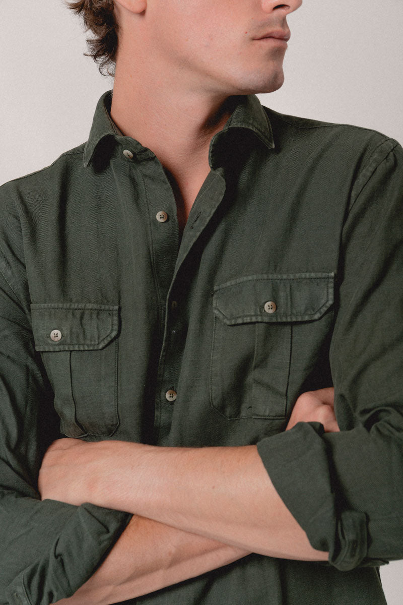 Camisa sahara espiga verde Bogotá - Sohhan