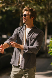 Camisa Vaquera Gris Un Bolsillo - Sohhan