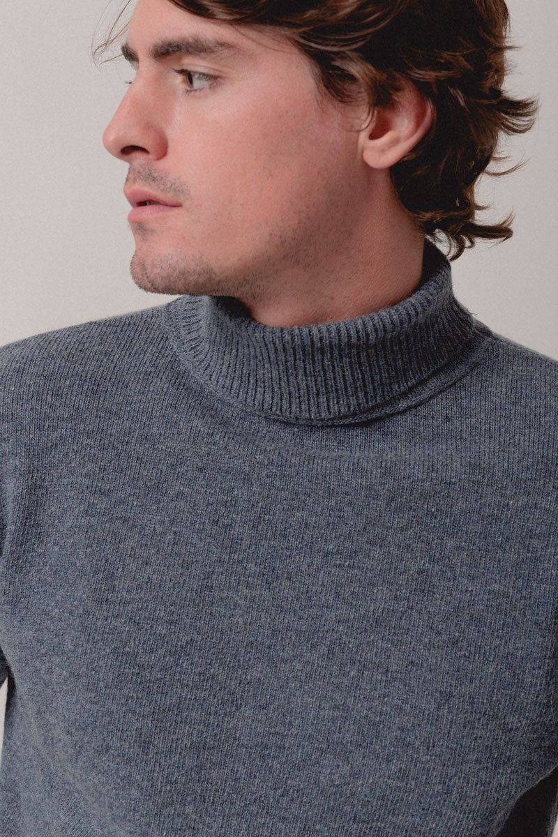 Jersey Cuello vuelto Azul Claro - Sohhan
