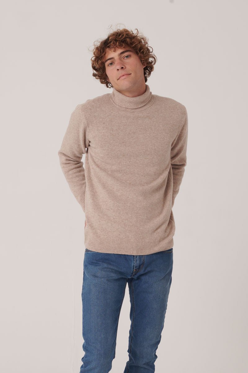 Jersey Cuello vuelto Beige - Sohhan