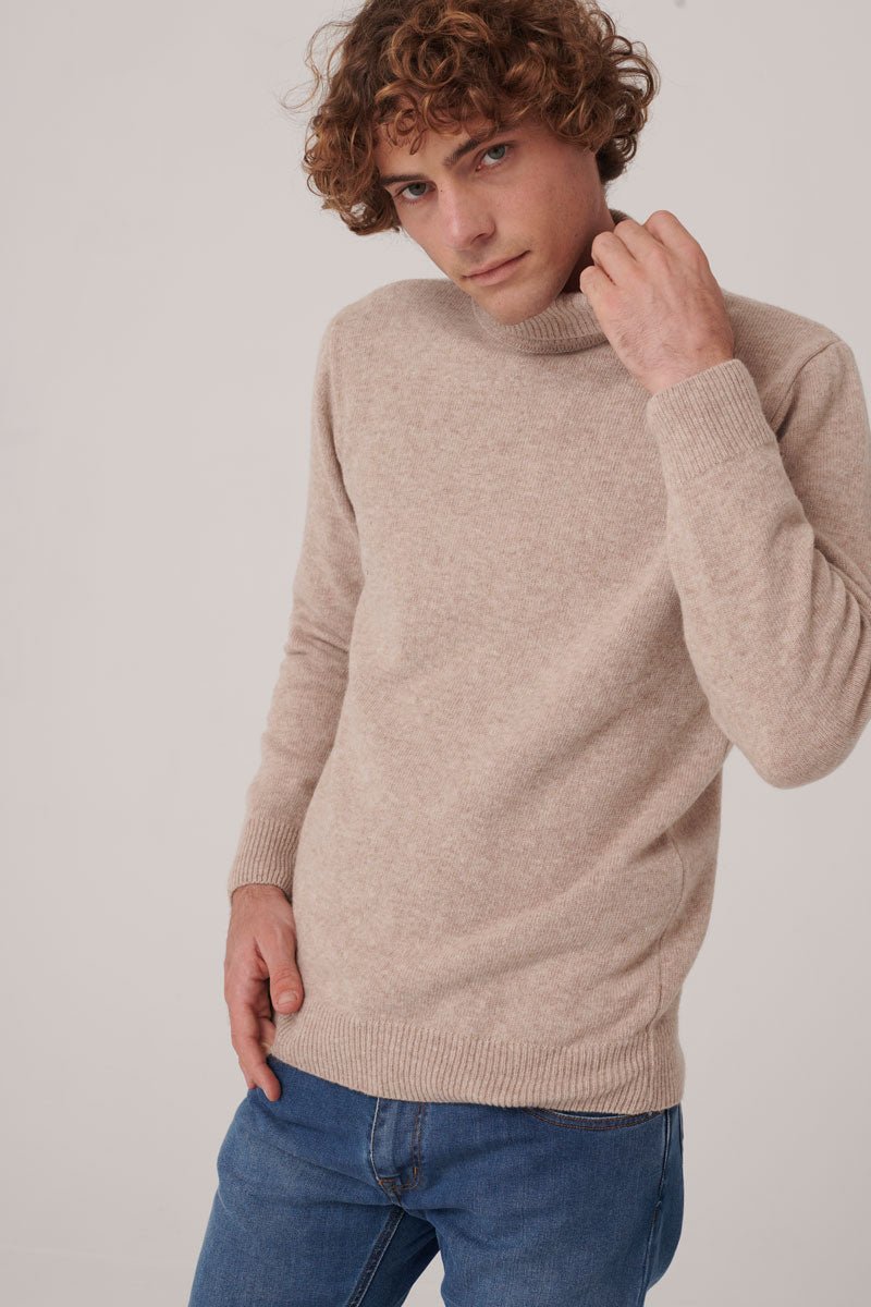 Jersey Cuello vuelto Beige - Sohhan