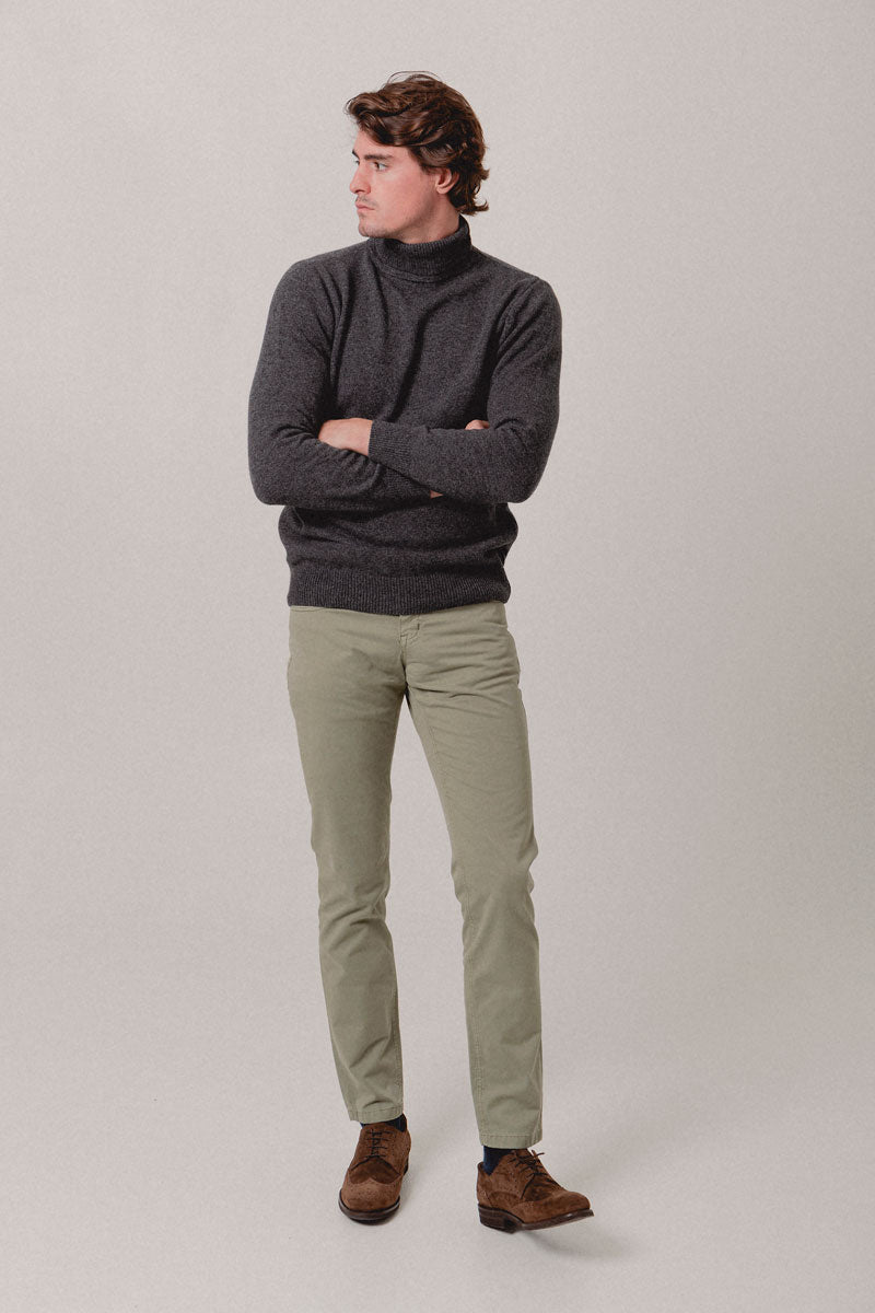Jersey Cuello vuelto Gris oscuro - Sohhan