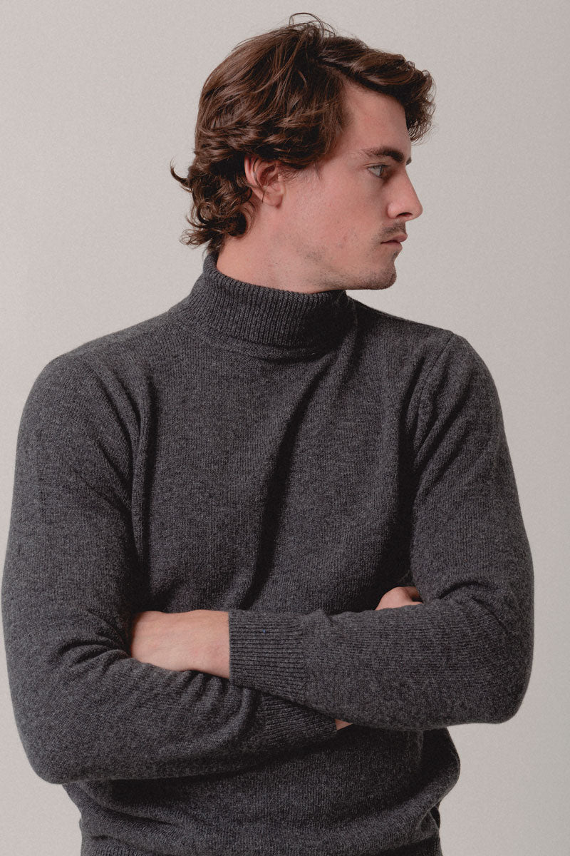 Jersey Cuello vuelto Gris oscuro - Sohhan