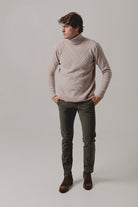 Jersey Cuello vuelto Rombos Beige Claro - Sohhan