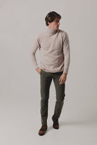 Jersey Cuello vuelto Rombos Beige Claro - Sohhan