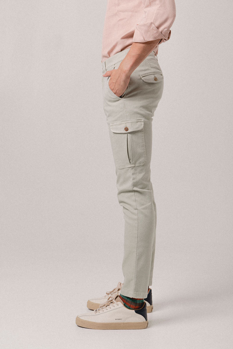 Pantalón cargo gris estructura - Sohhan