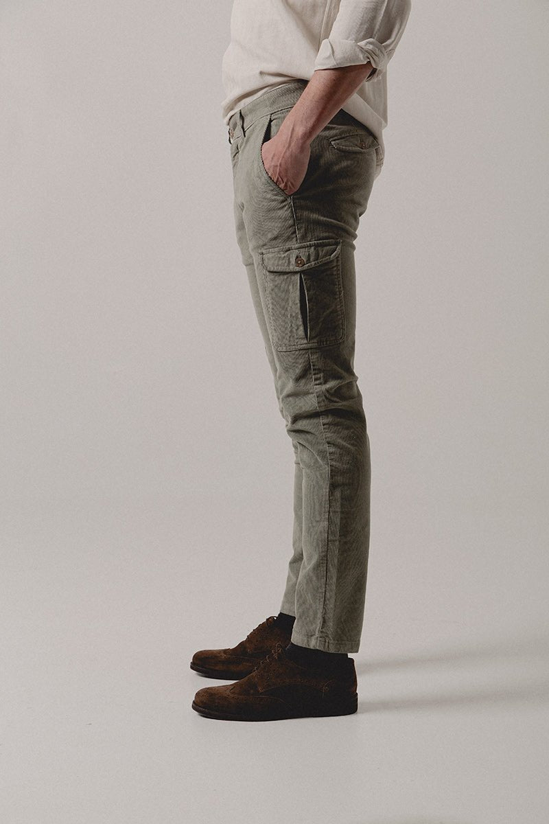 Pantalón Cargo Pana Verde - Sohhan