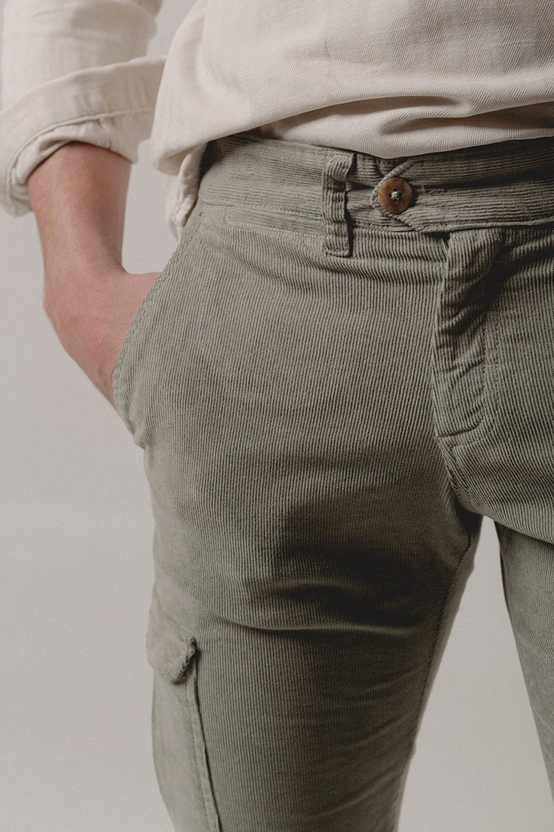 Pantalón Cargo Pana Verde - Sohhan