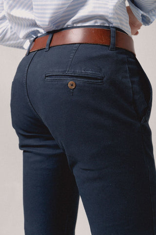 Pantalón chino azul marino estructura - Sohhan