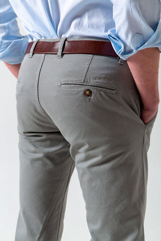 Pantalon chino gris verdoso - Sohhan