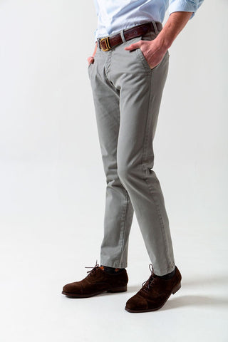 Pantalon chino gris verdoso - Sohhan