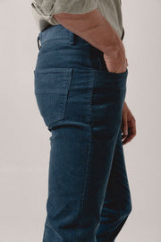 Pantalón Cinco Bolsillos Pana Azul Marino - Sohhan