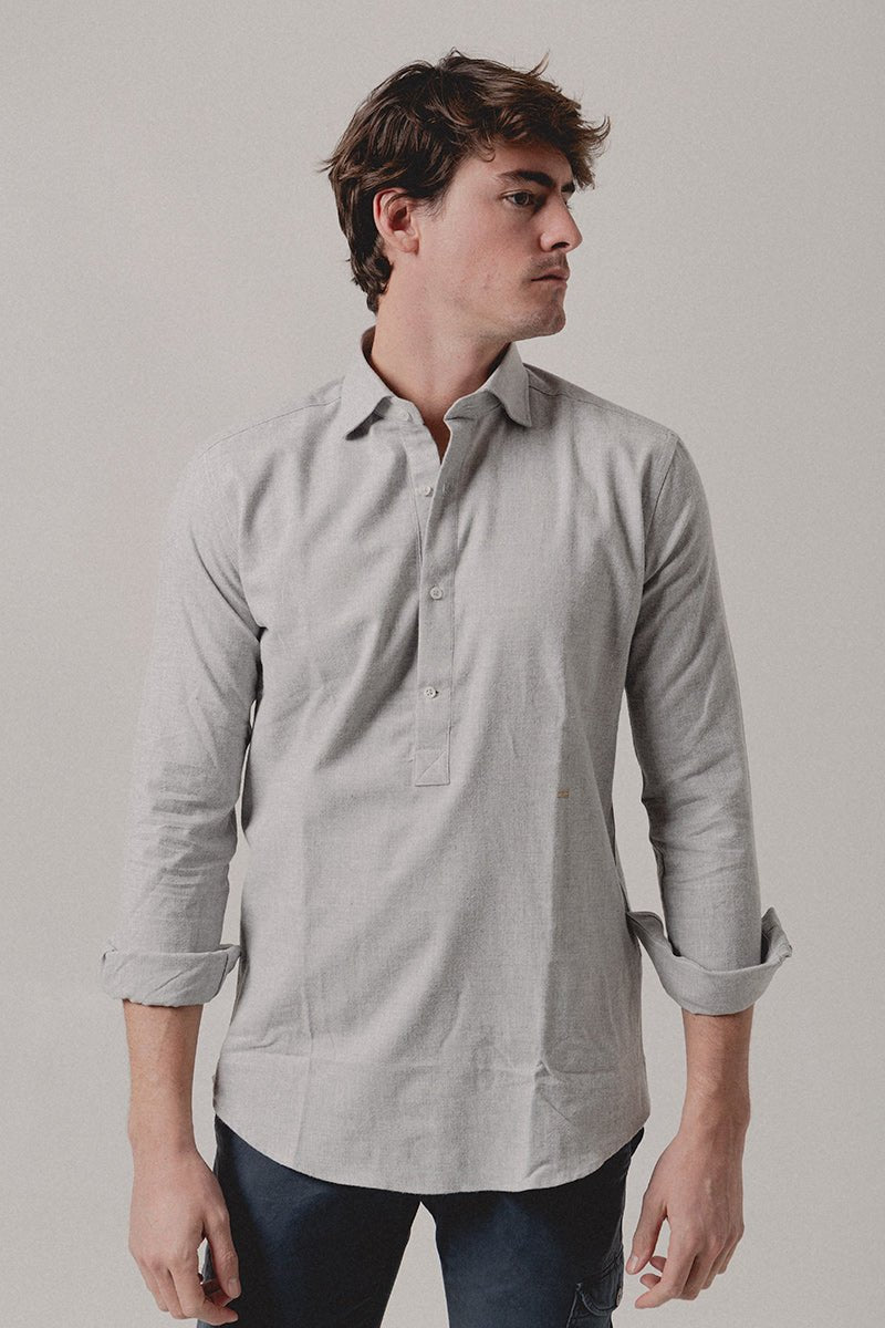 Polera Franela Gris Claro - Sohhan