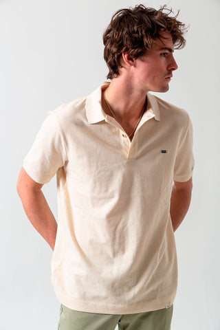Polo manga corta blanco roto - Sohhan